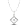 Thumbnail Image 1 of THE LEO Diamond Flower Necklace 1/4 ct tw 14K White Gold 19&quot;