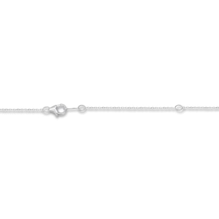 Solitaire Diamond Necklace 1/2 ct tw Round-cut 14K White Gold 18