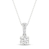 Thumbnail Image 1 of Diamond Solitaire Necklace 1/3 ct tw Round-cut 10K White Gold 18&quot; (I/I3)