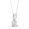 Thumbnail Image 2 of Diamond Solitaire Necklace 1/3 ct tw Round-cut 10K White Gold 18&quot; (I/I3)