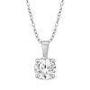 Thumbnail Image 0 of Diamond Solitaire Necklace 1/2 ct tw Round-cut 14K White Gold 18" (J/I3)