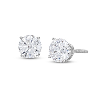 Mens 3 Carat Solitaire Lab Grown Diamond Stud Earring in White Gold – ASSAY