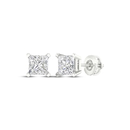 Lab-Grown Diamonds by KAY Princess-Cut Solitaire Stud Earrings 1-1/2 ct tw 14K White Gold (F/SI2)