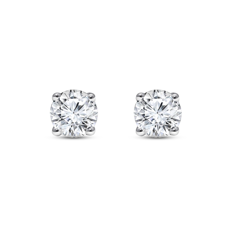 Lab-Created Diamonds by KAY Solitaire Stud Earrings 3/4 ct tw 10K White ...