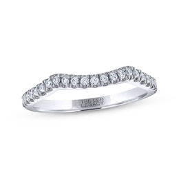 THE LEO Legacy Lab-Created Diamond Contour Wedding Band 1/4 ct tw 14K White Gold