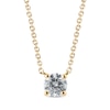 Thumbnail Image 0 of Lab-Created Diamonds by KAY Round-Cut Solitaire Necklace 1/2 ct tw 14K Yellow Gold 19"