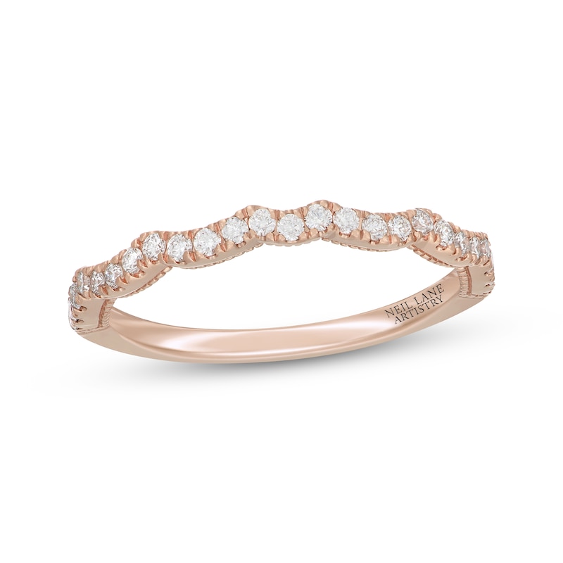 Main Image 1 of Neil Lane Artistry Lab-Grown Diamond Scalloped Wedding Band 1/4 ct tw 14K Rose Gold