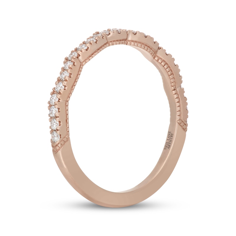 Main Image 2 of Neil Lane Artistry Lab-Grown Diamond Scalloped Wedding Band 1/4 ct tw 14K Rose Gold