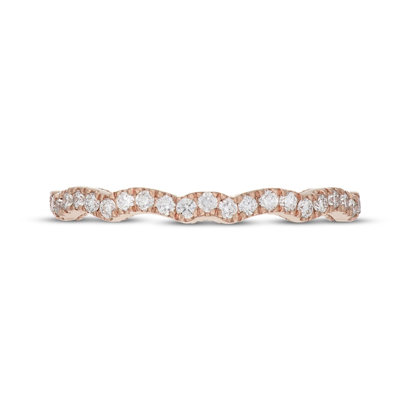 Main Image 9 of Neil Lane Artistry Lab-Grown Diamond Scalloped Wedding Band 1/4 ct tw 14K Rose Gold