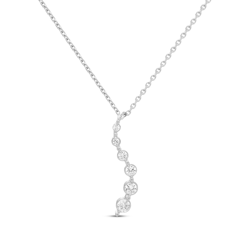Diamond Journey Necklace 1/4 ct tw 10K White Gold 18