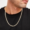 Thumbnail Image 3 of Solid Glitter Rope Chain Necklace 5.5mm 10K Yellow Gold 22&quot;