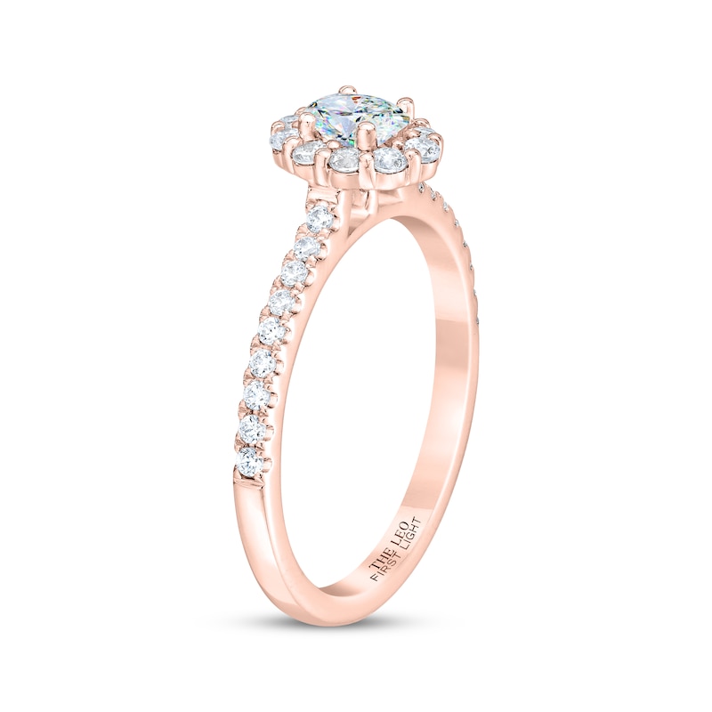 THE LEO First Light Diamond Oval-Cut Engagement Ring 3/4 ct tw 14K Rose Gold