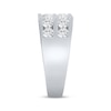 Thumbnail Image 1 of Men's Diamond Double Row Wedding Ring 2 ct tw 10K White Gold