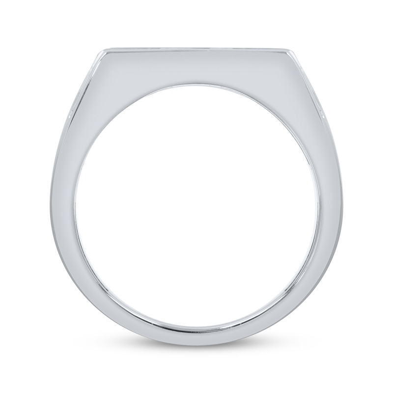 Men's Diamond Double Row Wedding Ring 2 ct tw 10K White Gold