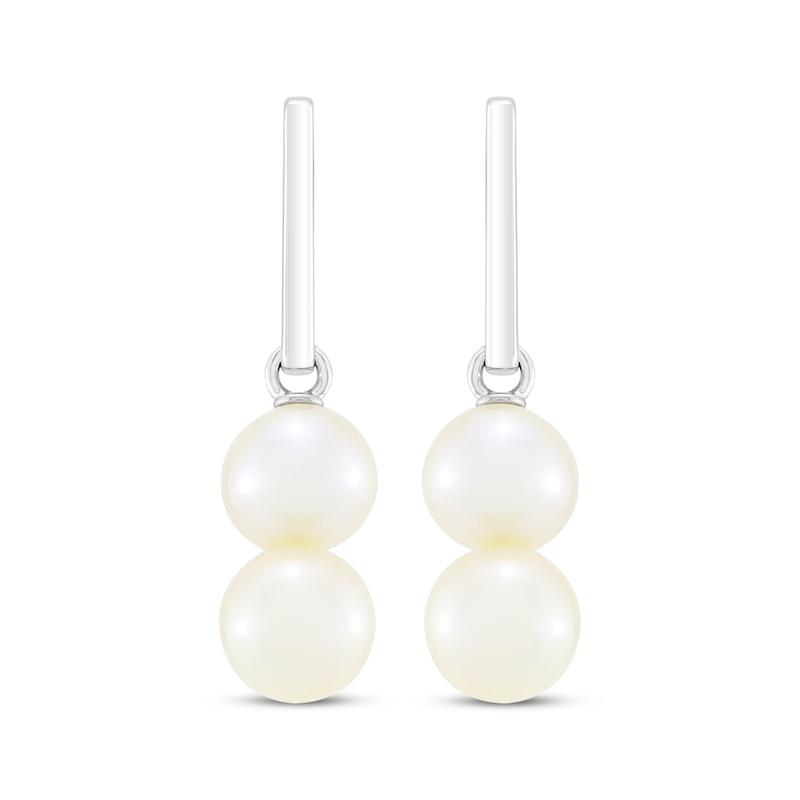 Main Image 2 of Cultured Pearl Drop Earrings Sterling Silver