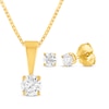 Thumbnail Image 1 of Round-Cut Diamond Solitaire Gift Set 1/2 ct tw 10K Yellow Gold (J/I3)