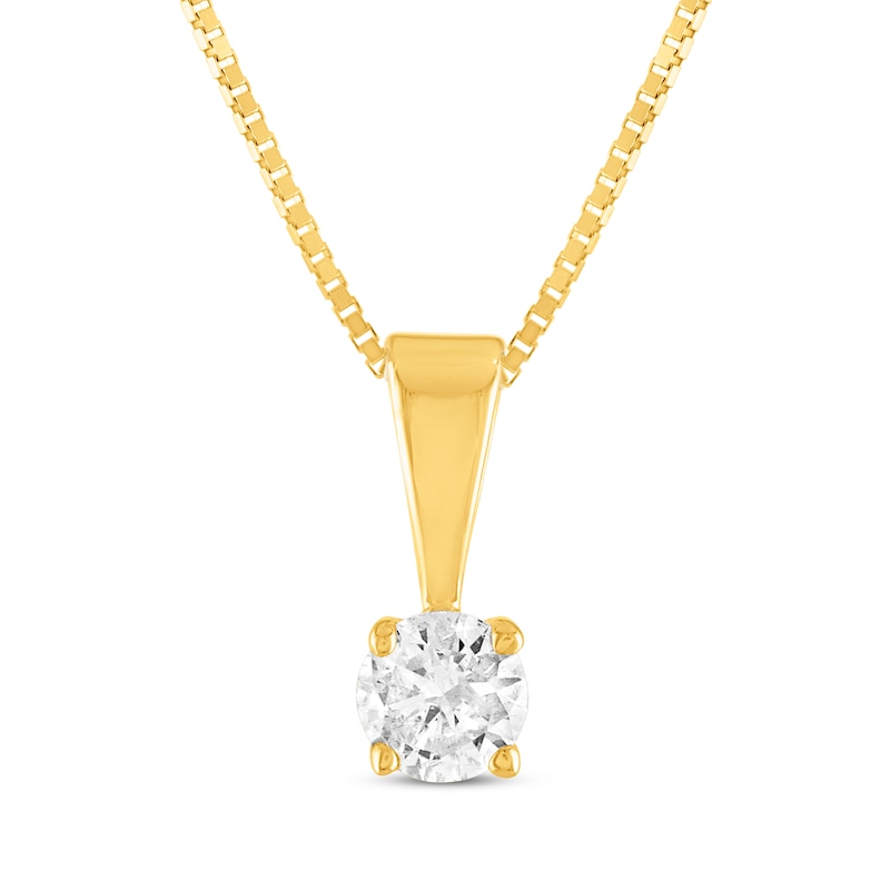 Main Image 2 of Round-Cut Diamond Solitaire Gift Set 1/2 ct tw 10K Yellow Gold (J/I3)