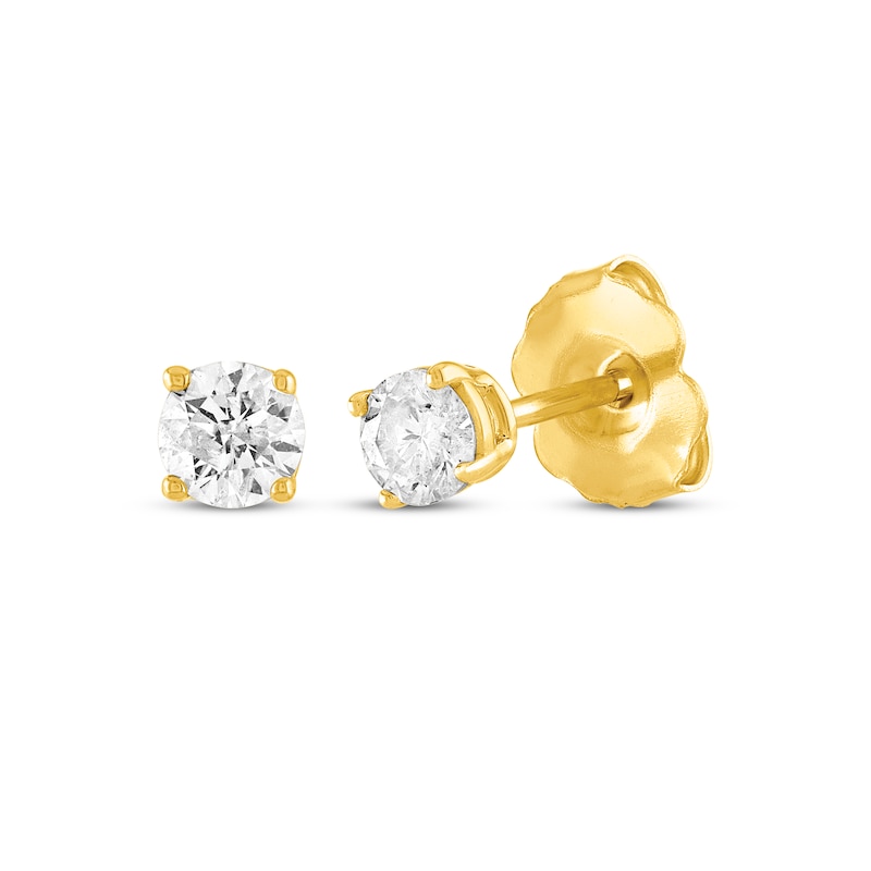 Main Image 3 of Round-Cut Diamond Solitaire Gift Set 1/2 ct tw 10K Yellow Gold (J/I3)