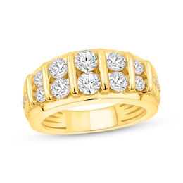 Men's Lab-Grown Diamonds by KAY Column Ring 2 ct tw 10K Yellow Gold