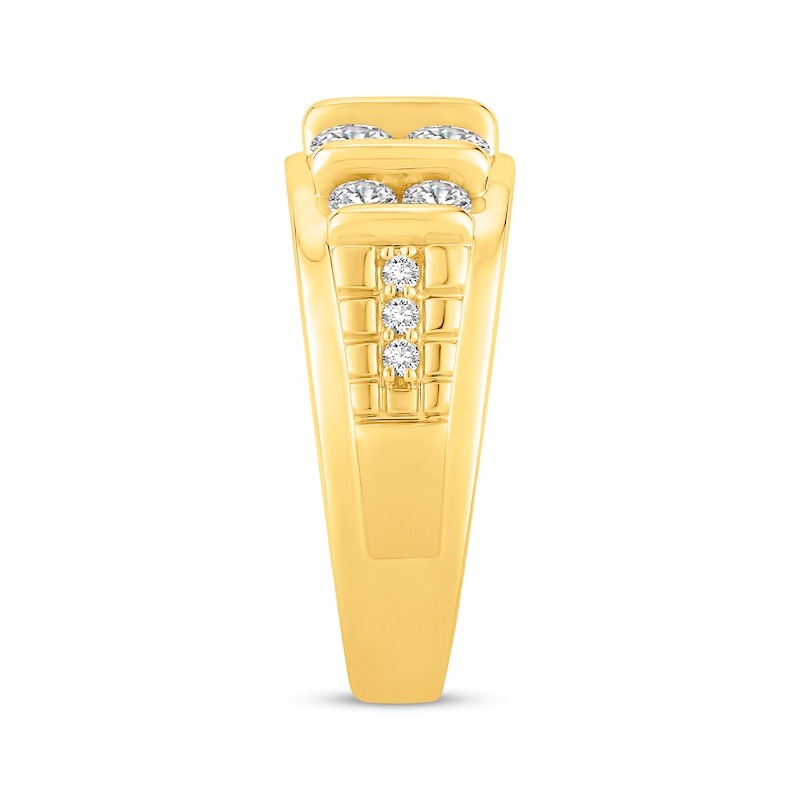 Main Image 2 of Men's Lab-Grown Diamonds by KAY Column Ring 2 ct tw 10K Yellow Gold