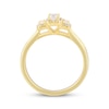 Thumbnail Image 3 of Emerald-Cut Diamond Three-Stone Engagement Ring 1/2 ct tw 14K Yellow Gold