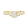 Thumbnail Image 4 of Emerald-Cut Diamond Three-Stone Engagement Ring 1/2 ct tw 14K Yellow Gold