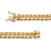 Thumbnail Image 3 of Hollow Cuban Curb Chain Necklace 9.3mm 10K Yellow Gold 24&quot;