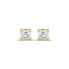 Thumbnail Image 2 of THE LEO Legacy Lab-Grown Diamond Princess-Cut Solitaire Stud Earrings 1/2 ct tw 14K Yellow Gold (F/VS2)