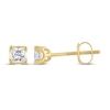 Thumbnail Image 3 of THE LEO Legacy Lab-Grown Diamond Princess-Cut Solitaire Stud Earrings 1/2 ct tw 14K Yellow Gold (F/VS2)