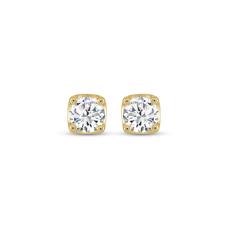 THE LEO Legacy Lab-Created Diamond Round-Cut Solitaire Stud Earrings 1 ct tw 14K Yellow Gold (F/VS2)