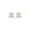 Thumbnail Image 1 of THE LEO Legacy Lab-Created Diamond Princess-Cut Solitaire Stud Earrings 1 ct tw 14K Yellow Gold (F/VS2)