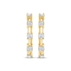 Thumbnail Image 2 of Lab-Grown Diamonds by KAY Station Hoop Earrings 1 ct tw 10K Yellow Gold