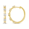 Thumbnail Image 3 of Lab-Grown Diamonds by KAY Station Hoop Earrings 1 ct tw 10K Yellow Gold