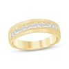 Thumbnail Image 1 of Men's Diamond Diagonal Row Wedding Band 1/2 ct tw 10K Yellow Gold