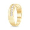 Thumbnail Image 2 of Men's Diamond Diagonal Row Wedding Band 1/2 ct tw 10K Yellow Gold