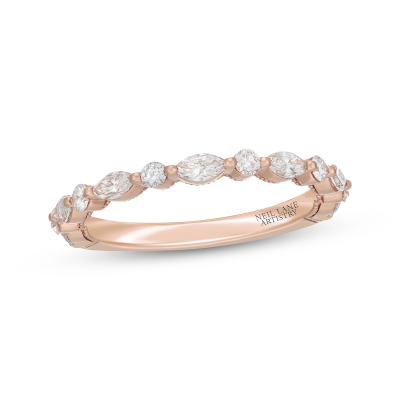 Neil Lane Artistry Marquise & Round-Cut Lab-Created Diamond Anniversary Ring 3/4 ct tw 14K Rose Gold