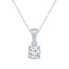 Thumbnail Image 2 of Round-Cut Diamond Solitaire Necklace & Earrings Gift Set 1/2 ct tw 14K White Gold (I/I2)