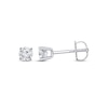 Thumbnail Image 3 of Round-Cut Diamond Solitaire Necklace & Earrings Gift Set 1/2 ct tw 14K White Gold (I/I2)