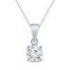 Thumbnail Image 1 of Round-Cut Diamond Solitaire Necklace & Earrings Gift Set 1 ct tw 14K White Gold (I/I2)