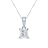 Thumbnail Image 2 of Princess-Cut Diamond Solitaire Necklace & Earrings Gift Set 1 ct tw 14K White Gold (I/I2)