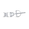 Thumbnail Image 3 of Princess-Cut Diamond Solitaire Necklace & Earrings Gift Set 1 ct tw 14K White Gold (I/I2)