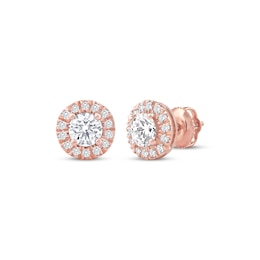 Lab-Created Diamonds by KAY Stud Earrings 1 ct tw 14K Rose Gold (F/SI2)