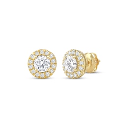 Lab-Created Diamonds by KAY Stud Earrings 1 ct tw 14K Yellow Gold (F/SI2)