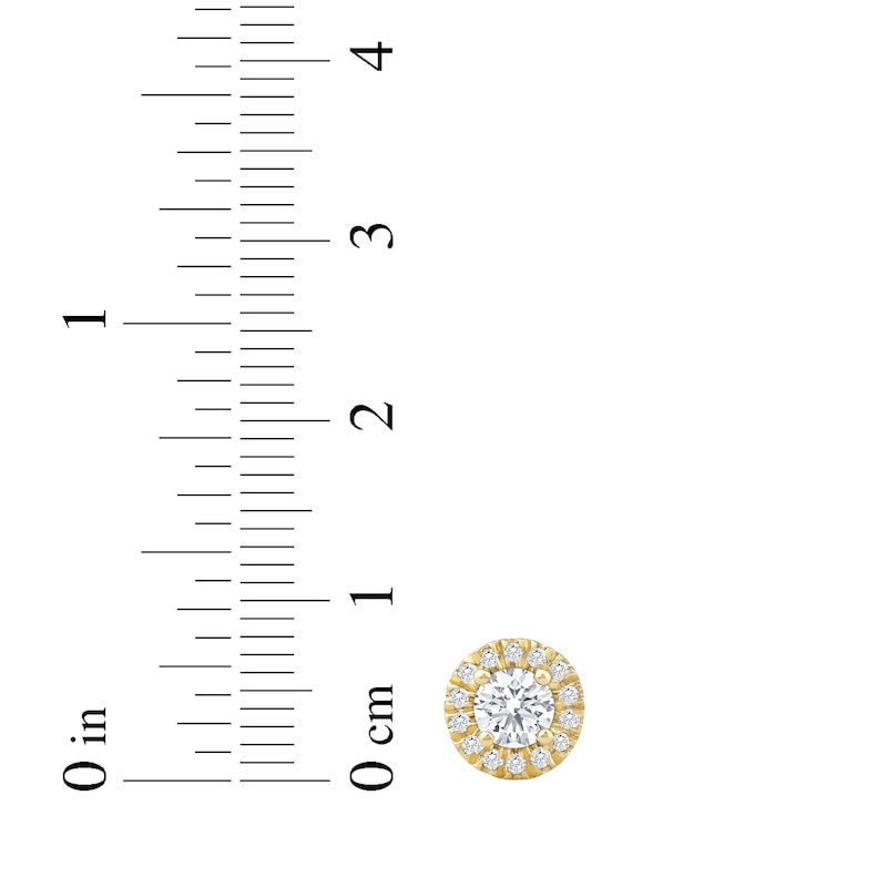 Main Image 5 of Lab-Grown Diamonds by KAY Stud Earrings 1 ct tw 14K Yellow Gold (F/SI2)