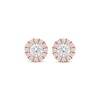 Thumbnail Image 2 of Lab-Grown Diamonds by KAY Halo Stud Earrings 1/2 ct tw 14K Rose Gold (F/SI2)