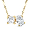 Thumbnail Image 1 of Toi et Moi Princess & Oval-Cut Lab-Grown diamond Necklace 1/2 ct tw 14K Yellow Gold 18&quot;