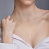 Thumbnail Image 3 of Toi et Moi Princess & Oval-Cut Lab-Grown diamond Necklace 1/2 ct tw 14K Yellow Gold 18&quot;