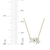 Thumbnail Image 4 of Toi et Moi Princess & Oval-Cut Lab-Grown diamond Necklace 1/2 ct tw 14K Yellow Gold 18&quot;