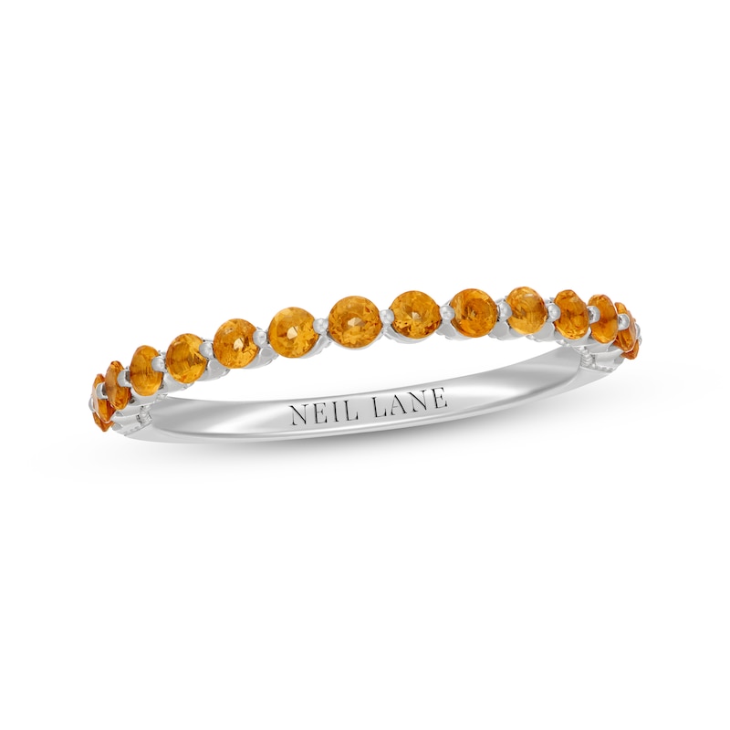 Main Image 1 of Neil Lane Round-Cut Citrine Anniversary Ring 14K White Gold