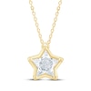 Thumbnail Image 0 of Lab-Created Diamonds by KAY Solitaire Star Necklace 5/8 ct tw 14K Yellow Gold 18" (F/SI2)